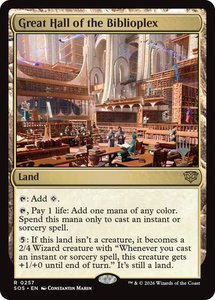 Great Hall of the Biblioplex - Promo Pack: Secrets of Strixhaven (PPSOS) #257 - Rare Magic: The Gathering Trading Card
