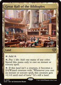 Great Hall of the Biblioplex - Promo Pack: Secrets of Strixhaven (PPSOS) #257 - Rare Magic: The Gathering Trading Card