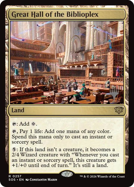 Great Hall of the Biblioplex - Promo Pack: Secrets of Strixhaven Magic: The Gathering trading card