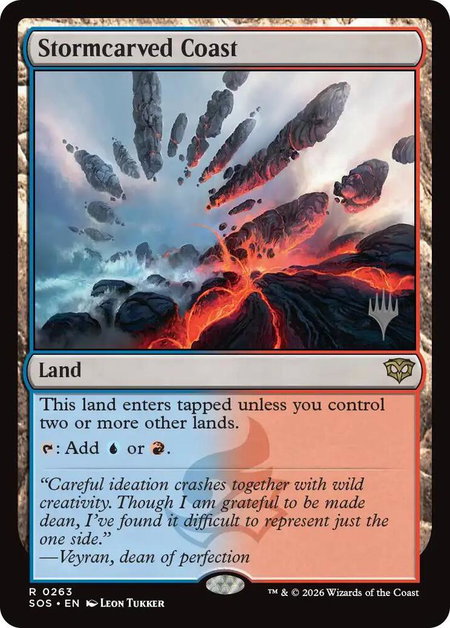 Stormcarved Coast - Promo Pack: Secrets of Strixhaven Magic: The Gathering trading card