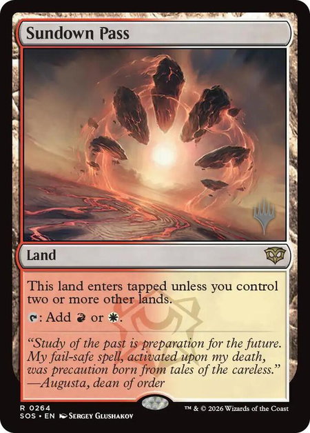 Sundown Pass - Promo Pack: Secrets of Strixhaven Magic: The Gathering trading card