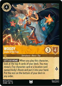 Woody - Leader of the Toys - Wilds Unknown (12) #21/204 - Uncommon Disney Lorcana Trading Card