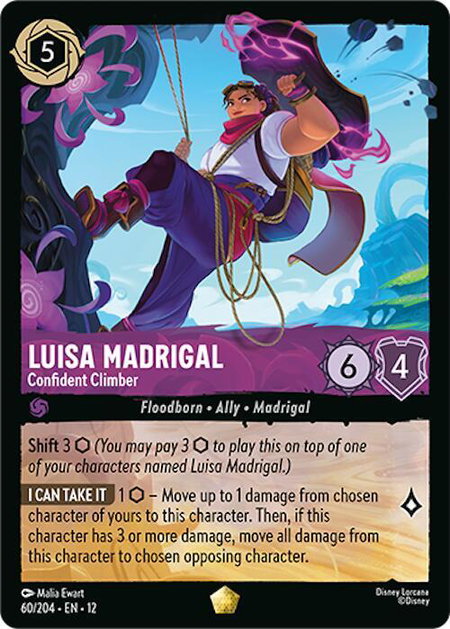 Luisa Madrigal - Confident Climber - Wilds Unknown Disney Lorcana trading card
