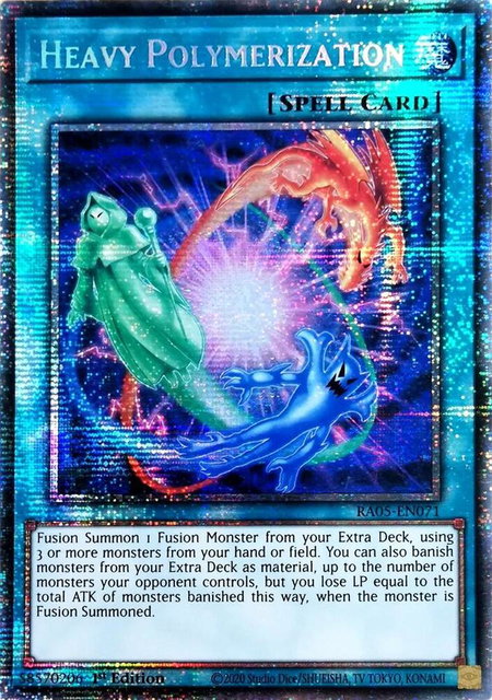 Heavy Polymerization (Starlight Rare) trading card from Rarity Collection 5 Heavy Polymerization (Starlight Rare) - Rarity Collection 5 YuGiOh trading card