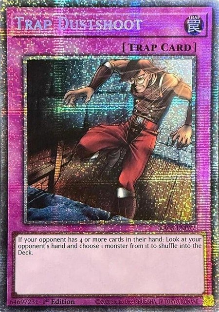 Trap Dustshoot (Starlight Rare) trading card from Rarity Collection 5 Trap Dustshoot (Starlight Rare) - Rarity Collection 5 YuGiOh trading card