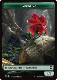 Saproling // Pest (0023) Double-Sided Token - Commander: Secrets of Strixhaven (SOC) #18 // 23 - Token Magic: The Gathering Trading Card