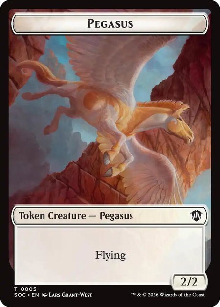 Pegasus // Inkling (0022) Double-Sided Token - Commander: Secrets of Strixhaven Magic: The Gathering trading card