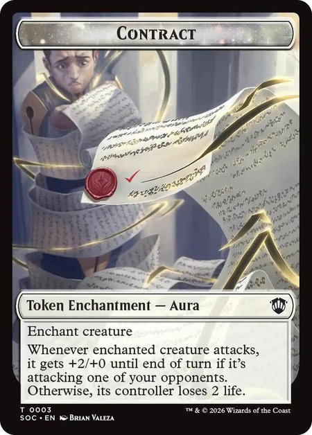 Contract // Copy Double-Sided Token - Commander: Secrets of Strixhaven Magic: The Gathering trading card