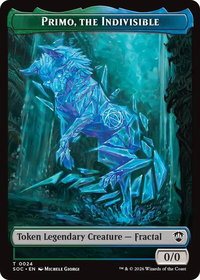 Primo, The Indivisible // Treasure Double-Sided Token - Commander: Secrets of Strixhaven (SOC) #24 // 12 - Token Magic: The Gathering Trading Card