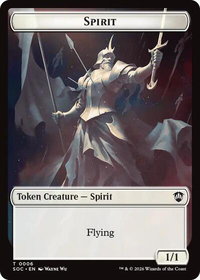 Spirit (0006) // Illusion Double-Sided Token - Commander: Secrets of Strixhaven (SOC) #6 // 7 - Token Magic: The Gathering Trading Card