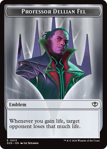 Professor Dellian Fel  // Pest (0008) Double-Sided Token - Secrets of Strixhaven Magic: The Gathering trading card
