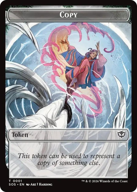 Copy // Spirit (0010) Double-Sided Token - Secrets of Strixhaven Magic: The Gathering trading card