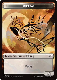 Inkling (0006) // Spirit (0010) Double-Sided Token - Secrets of Strixhaven (SOS) #6 // 10 - Token Magic: The Gathering Trading Card