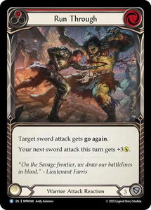 Run Through (Red) - Mastery Pack Warrior (MPW) #MPW048 - Rare Flesh and Blood Trading Card
