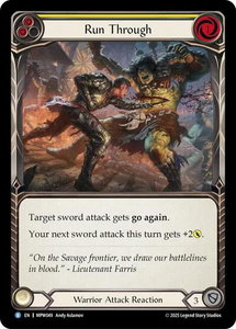Run Through (Yellow) - Mastery Pack Warrior (MPW) #MPW049 - Rare Flesh and Blood Trading Card
