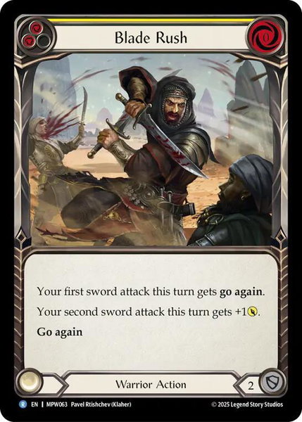 Blade Rush trading card from Mastery Pack Warrior Blade Rush - Mastery Pack Warrior Flesh and Blood trading card
