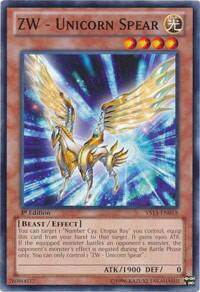 ZW - Unicorn Spear - Super Starter: V for Victory (YS13) #YS13-EN018 - Common / Short Print YuGiOh Trading Card
