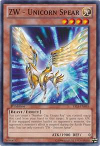 ZW - Unicorn Spear - Super Starter: V for Victory YuGiOh trading card