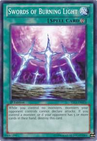 Swords of Burning Light - Super Starter: V for Victory YuGiOh trading card