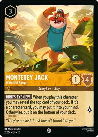 Monterey Jack - Watchful Ranger - Wilds Unknown (12) #2/204 - Common Disney Lorcana Trading Card