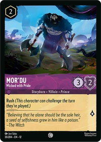 Mor'du - Wicked with Pride - Wilds Unknown (12) #35/204 - Common Disney Lorcana Trading Card