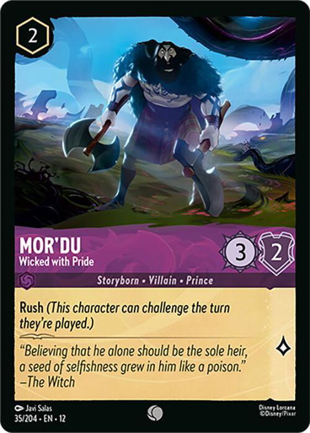 Mor'du - Wicked with Pride - Wilds Unknown Disney Lorcana trading card