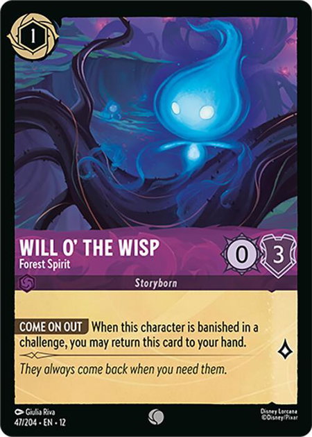 Will o' the Wisp - Forest Spirit - Wilds Unknown Disney Lorcana trading card