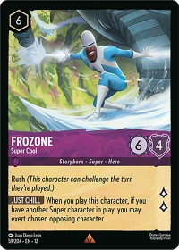 Frozone - Super Cool - Wilds Unknown (12) #59/204 - Rare Disney Lorcana Trading Card