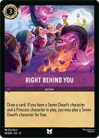 Right Behind You - Wilds Unknown (12) #64/204 - Uncommon Disney Lorcana Trading Card