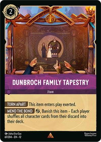 DunBroch Family Tapestry - Wilds Unknown (12) #67/204 - Rare Disney Lorcana Trading Card