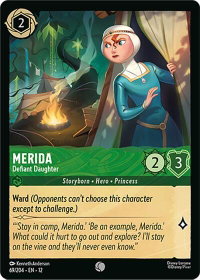 Merida - Defiant Daughter - Wilds Unknown (12) #69/204 - Common Disney Lorcana Trading Card
