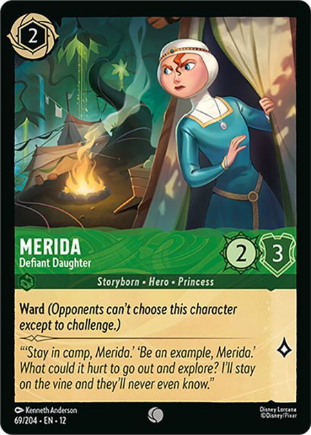 Merida - Defiant Daughter - Wilds Unknown Disney Lorcana trading card
