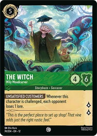 The Witch - Wily Woodcarver - Wilds Unknown (12) #74/204 - Common Disney Lorcana Trading Card