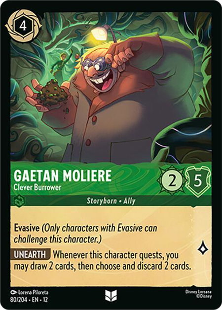 Gaetan Moliere - Clever Burrower - Wilds Unknown Disney Lorcana trading card