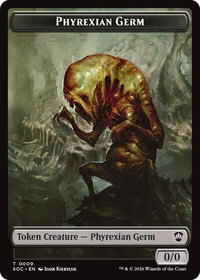 Phyrexian Germ // Thopter Double-Sided Token - Commander: Secrets of Strixhaven (SOC) #9 // 28 - Token Magic: The Gathering Trading Card