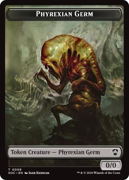 Phyrexian Germ // Thopter Double-Sided Token - Commander: Secrets of Strixhaven Magic: The Gathering trading card