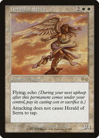 Herald of Serra - Urza's Saga (USG) #17 - Rare Magic: The Gathering Trading Card