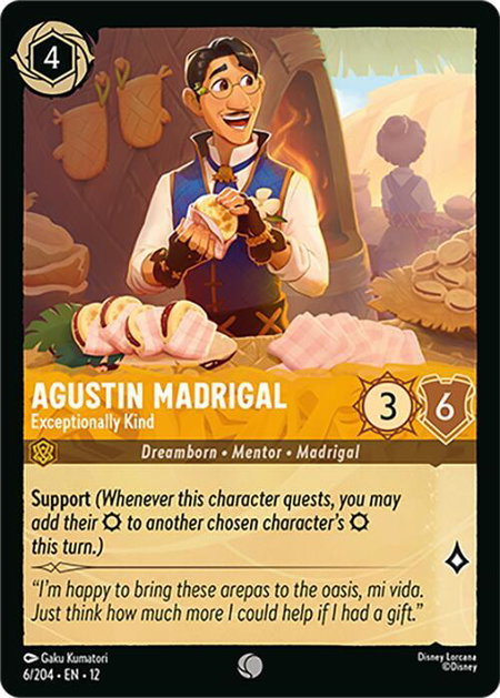 Agustin Madrigal - Exceptionally Kind - Wilds Unknown Disney Lorcana trading card