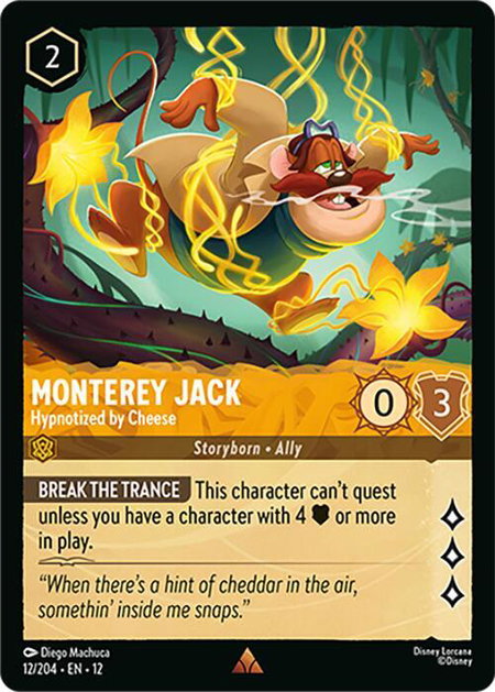 Monterey Jack - Hypnotized by Cheese - Wilds Unknown Disney Lorcana trading card