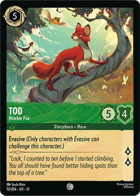 Tod - Nimble Fox - Wilds Unknown (12) #72/204 - Common Disney Lorcana Trading Card