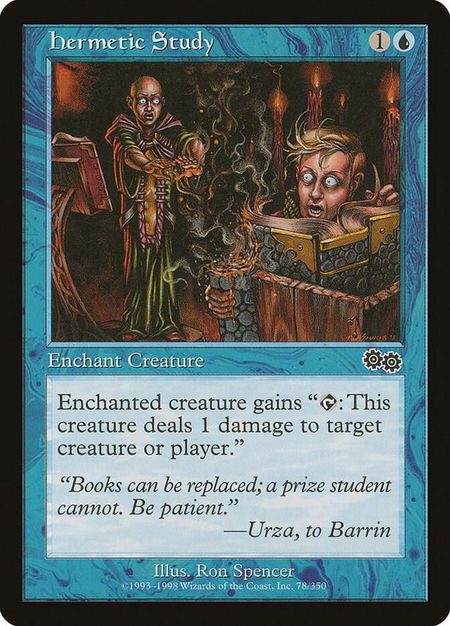 Hermetic Study - Urza's Saga Magic: The Gathering trading card