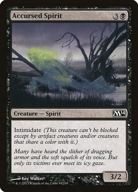 Accursed Spirit - Magic 2014 (M14) Magic: The Gathering trading card