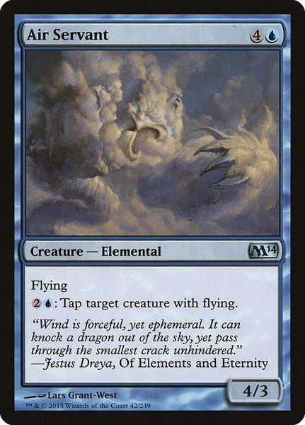 Air Servant trading card from Magic 2014 (M14) Air Servant - Magic 2014 (M14) Magic: The Gathering trading card