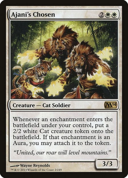 Ajani's Chosen - Magic 2014 (M14) Magic: The Gathering trading card