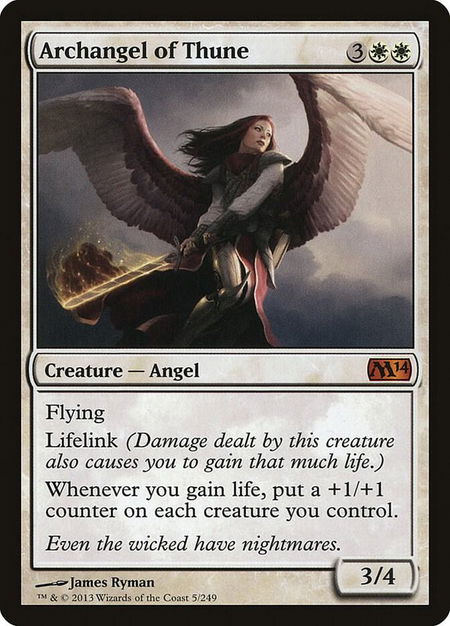Archangel of Thune - Magic 2014 (M14) Magic: The Gathering trading card