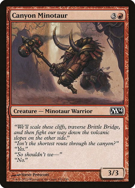 Canyon Minotaur - Magic 2014 (M14) Magic: The Gathering trading card