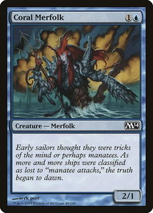Coral Merfolk - Magic 2014 (M14) (M14) #49 - Common Magic: The Gathering Trading Card