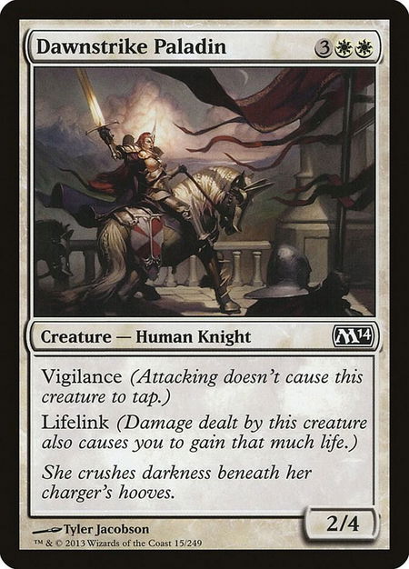 Dawnstrike Paladin - Magic 2014 (M14) Magic: The Gathering trading card