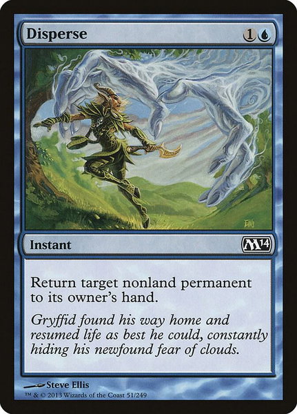 Disperse trading card from Magic 2014 (M14) Disperse - Magic 2014 (M14) Magic: The Gathering trading card
