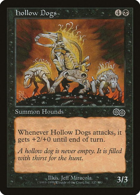 Hollow Dogs - Urza's Saga Magic: The Gathering trading card